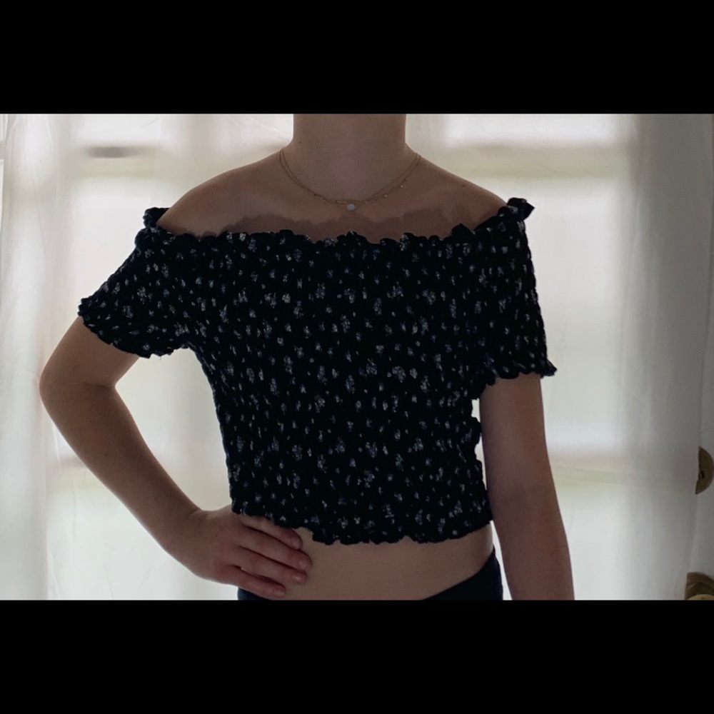 off the shoulder crop top